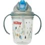 Imagem de Copo Com Canudo E Alça Tritan Cinza 240Ml +12M Nuby