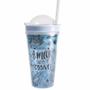 Imagem de Copo Com Canudo E Pote Azul 500ml