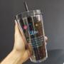 Imagem de Copo com canudo holográfico 550ml casa fé linha signos