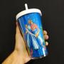 Imagem de Copo com canudo holográfico 550ml casa fé orixás