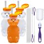 Imagem de Copo com Canudo Honey Bear - 240ml (Pacote com 3)