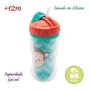 Imagem de Copo com Canudo Infantil Parede Dupla Buba Macaco ou Unicórnio 320ml