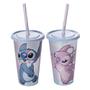 Imagem de Copo Com Canudo Lillo Stitch 500 ml Reutilizável Plasutil