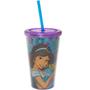 Imagem de Copo Com Canudo Princesa Jasmine Aladdin 450ml - Disney