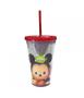 Imagem de Copo Com Canudo Vermelho Mickey E Minnie Tsum Tsum 450ml Disney