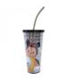 Imagem de Copo Com Cubos De Gelo Preto Mickey E Minnie Tsum Tsum 600ml - Disney