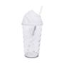 Imagem de Copo Com Tampa Chantily E Canudo Transparente E Branco 350ML Twister