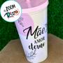 Imagem de Copo com Tampa e Canudo Amarelo - Mãe Amor Eterno - 600ml - 1 unidade - Rizzo