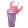 Imagem de Copo Com Tampa Ludica Angel 500 Ml Rosa Little e Stitch
