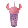 Imagem de Copo Com Tampa Ludica Angel 500 Ml Rosa Little e Stitch