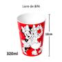 Imagem de Copo de 320ml para festas e lembrancinhas Infantil Minnie kit com 30