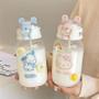 Imagem de Copo de Água com Canudo Sanrio - Hello Kitty, Pochacco, Kuromi e Cinnamoroll (600ml)