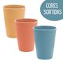 Imagem de Copo de Bambu e PP Texturizado Stripes Cores Sortidas 300ml Lyor