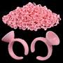 Imagem de Copo de cola de cílios, suporte de cola de cílios 300PCS, anéis de cola de cílios para suprimentos de extensão de cílios, copo de anel de cílios rosa, anéis de maquiagem para nail art, suprimentos de extensão de cílios, ferramentas de artista de