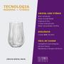 Imagem de Copo de Cristal Bohemia Para Água e Suco 450 ml Tulipa Optic 12 Peças