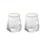 Imagem de Copo De Cristal Wolff 550 ml Borda Dourada Taj 2 Peças