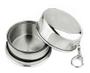 Imagem de Copo De Inox Portátil Retrátil Com Tampa Chaveiro 150ml