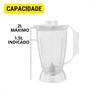 Imagem de Copo De Liquidificador Compatível Com Arno Clic & Mix Translúcido Tampa Branca