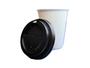 Imagem de Copo de Papel Térmico Liso Branco de 300 ml com Tampa Para Beber - 100 Unidades