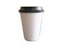 Imagem de Copo de Papel Térmico Liso Branco de 300 ml com Tampa Para Beber - 100 Unidades