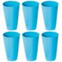 Imagem de Copo de plástico 450ml Neon azul com 6 unidades Plasutil ref.16482