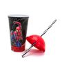 Imagem de Copo de Plástico 500 ml shake com Tampa e Canudo Homem Aranha