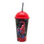 Imagem de Copo de Plástico 500 ml shake com Tampa e Canudo Homem Aranha