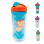 Imagem de Copo de transição garrafinha bebe infantil buba parede dupla animal fun com canudo retrátil silicone