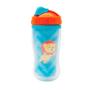 Imagem de Copo de transição garrafinha bebe infantil buba parede dupla animal fun com canudo retrátil silicone