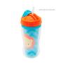 Imagem de Copo de transição garrafinha bebe infantil buba parede dupla animal fun com canudo retrátil silicone