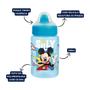 Imagem de Copo De Transição Infantil Com Tampa Higiênica e Válvula Redutora de Pingos 340ml Mickey