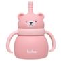 Imagem de Copo de Transição Infantil Em Silicone Com Alça Removível E Canudo 6m+ 200ml - Buba