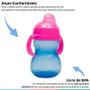 Imagem de Copo de Treinamento Infantil Alça e Bico de Silicone 350ml Para Bebê Azul e Roxo Buba