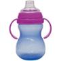 Imagem de Copo de Treinamento Infantil Alça e Bico de Silicone 350ml Para Bebê Azul e Roxo Buba