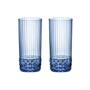 Imagem de Copo De Vidro Bormioli Rocco Para Água 490 ml Azul America 20s 2 Peças