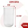 Imagem de Copo De Vidro Canelado Grafiato 450ml Transparente Vitamina Suco 6UN