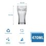 Imagem de Copo de Vidro Coca Cola Clássico 470ml Cristal Nadir - 6 Un