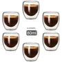 Imagem de Copo de Vidro com Parede Dupla - Isolamento Térmico - Mini Caneca de Café