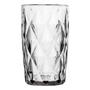 Imagem de Copo de Vidro Diamond Transparente Alto Grande 350ML Linha Cristal Luxo Elegante