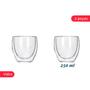 Imagem de Copo De Vidro Duplo Soft 250ml 2pcs - Dolce Home
