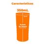 Imagem de Copo de Vidro Geometric Transparente 350ml 1 peça - Casambiente