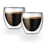 Imagem de Copo De Vidro Parede Dupla Xicara Café Chá 250ml 2 Unidades 