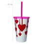 Imagem de Copo Decorado Com Tampa Diversas Estampas 550ml - Usual
