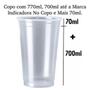 Imagem de Copo Descartável 770ml Liso 200 Unid com Tampa S/Furo Chopp