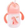 Imagem de Copo dino com dispositivo canudo e alca rosa 240ml buba