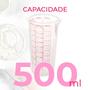 Imagem de Copo Dosador Para Receitas Em Plástico Com Bico 500ml - Erca plast