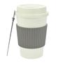 Imagem de Copo Fibra Bambu Com Mexedor Marrom 450ML
