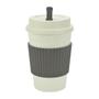 Imagem de Copo Fibra Bambu Com Mexedor Marrom 450ML