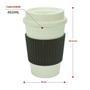 Imagem de Copo Fibra Bambu Com Mexedor Marrom 450ML