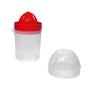 Imagem de Copo Fit com Espremedor de Frutas 510ml Portátil com tampa de Plástico Resistente Vermelho para Laranja Limão e Sucos Nitron